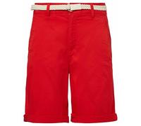 s.Oliver Women's 2161341 Chino Bermuda Shorts with Belt, red, 14