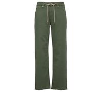 s.Oliver Women's 2165059 Karolin Cropped Straight Leg Trousers, Olive Green, 14