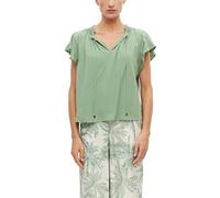s.Oliver Women's 2178669 Blouse with Ruffle Collar (Pack of 1), Green, 16