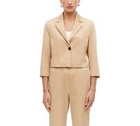 s.Oliver Women's 2179002 Cropped Blazer (Pack of 1), Brown, 18