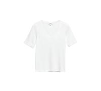 s.Oliver Women's 2179331 T-Shirt, V-Neck, Slim Fit (Pack of 1), White, 8