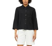 s.Oliver Women's 2180742 Blouse 3/4 Sleeve Linen Mix (Pack of 1), Black, 10