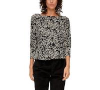 s.Oliver Women's 3/4 Sleeve T-Shirt, Black, 32, Black, 6