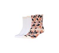s.Oliver Socks Women's 4 Pairs Online Essentials Organic Flower Socks Pack of 4, White, One Size