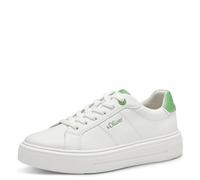 s.Oliver Women's 5-23635-42 Sneaker, White Green, 7.5 UK