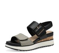 s.Oliver Women's 5-28705-44 Wedge Sandals, Black (Black Comb), 8 UK