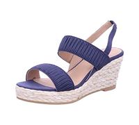 s.Oliver Women's 5-5-28300-28 Wedge Sandal, Navy, 5.5 UK