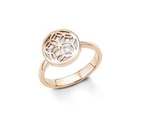 s.Oliver Women's 925 Sterling Silver Rhodium-Plated Mother of Pearl Ring 52 (16.6) Rose-Gold