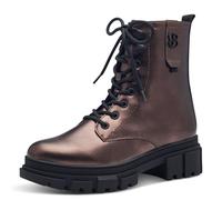 s.Oliver Women's Ankle Boots Without Heel Lace-Up Vegan, bronce metal, 8 UK