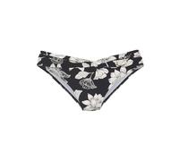 s.Oliver Women's Bikini Bottoms with Turn-Over Waistband with Black White Floral Pattern, Black-Creme, 12