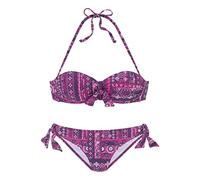 s.Oliver Women's Bikini Set, Ethnic Print Magenta, 6/B