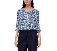 s.Oliver Women's Blouse 3/4 Sleeve Blue 38, Blue, 6