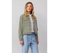 s.Oliver Womens Boxy Denim Jacket - Khaki Cotton - Size 10 UK