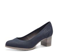 s.Oliver Women's Elegant Block Heel Court Shoes, Navy, 7 UK