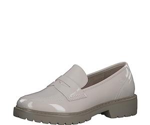 s.Oliver Women's Elegant Lace Loafers, Beige Patent, 8 UK
