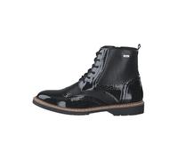 s.Oliver Women's Elegant Lace-Up Boots without Heel with Zip, Black (Black Comb), 4 UK