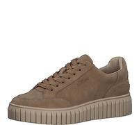 s.Oliver Women's Flat Low Top Vegan Trainers, Camel, 5 UK