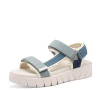 s.Oliver Women's Flat Sandals with Platform, Denim Comb, 7 UK