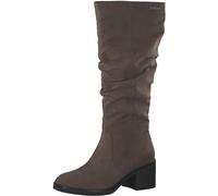 s.Oliver Womens High Heel Block Heel Zip Up Boots, Dark taupe, 6 UK