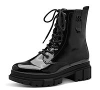 s.Oliver Women's Lace Boot Flat 5-25214-41 Ankle, Black (Black Patent), 7.5 UK