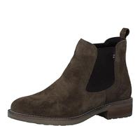 s.Oliver Women's Leather Chelsea Boots with Block Heel, olive, 6 UK