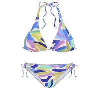 s.Oliver Women's May-294 Bikini Set, Blue-Green Patterned, 36 / C