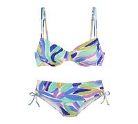 s.Oliver Women's May-295 Bikini Set, Blue-Green Patterned, 8/C