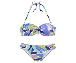 s.Oliver Women's May-296 Bikini Set, Blue-Green Patterned, 14/D