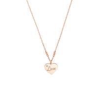 S.Oliver Women's Necklace Silver Rose Gold Colored Zirconia Heart 2031416