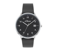 s.Oliver Women's Quartz Watch Analogue with Apple Leather Strap, Silver, 5 Bar Waterproof, Comes in Watch Gift Box, 2038593