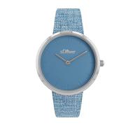 s.Oliver Women's Quartz Watch Analogue with Leather Strap, Black, 5 Bar Waterproof, Comes in Watch Gift Box