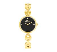 s.Oliver Women's Quartz Watch Analogue with Stainless Steel Strap, Silver, 5 Bar Waterproof, Comes in Watch Gift Box, 2038585, black, Bracelet