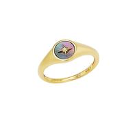 S.Oliver Women's Ring Silver 925 Gold Zirconia Mother Of Pearl 203896