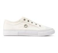 s.Oliver Womens S Oliver Canvas Slip-on Trainers - White Textile - Size UK 8