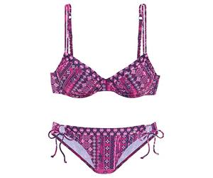s.Oliver Women's Stc-255 Bikini Set, Ethnic Print Magenta, 12/E