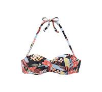 s.Oliver Women's Suki-14 Bikini Top, Black Print, 12/E