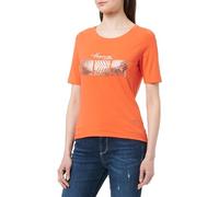 s.Oliver Women's T-Shirt with Front Print, Orange 25d3, 20