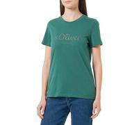 s.Oliver Women's T-Shirt with Logo Print, Blue Green, 6