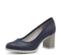 s.Oliver Women's Textured Block Heel Court Shoes, Navy, 8 UK
