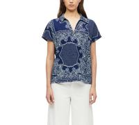 s.Oliver Women's Textured Jersey Polo Shirt, 57A1_Dark Blue, 12