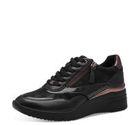 s.Oliver Women's Trainers Flat with Zip Sporty, Black, 8 UK