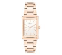 s.Oliver Women's Watch - Rectangular - Rose Gold - 22 mm - Elegant Women's Watch Made of Metal with Quartz Movement - 3 ATM Waterproof - Scratch-Resistant