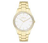 s.Oliver Women's Watch - Round - Gold - 16 mm - Elegant Women's Watch Made of Metal with Quartz Movement - 3 ATM Waterproof - Scratch-Resistant