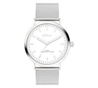 s.Oliver Women's Watch, Round, Silver, 38 mm, Elegant Women's Watch Made of Polished Stainless Steel with Quartz Movement, 5 ATM Waterproof, Scratch-Resistant
