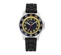 s.Oliver Wristwatch Boy's Kids Quartz watch Analog, with Silicone Strap, Black, 3 bar Waterproof, Comes in watches gift box, 2033507