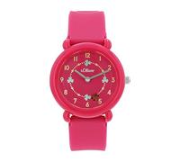 s.Oliver Wristwatch Girls Kids Quartz Watch Analog, with Silicone Strap, Pink, 5 bar Waterproof, Comes in Watch Gift Box 2036533