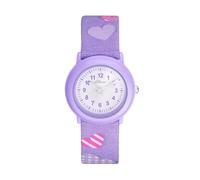 s.Oliver Wristwatch Girls Kids Quartz Watch Analog, with Textile Strap, Purple, 3 bar Waterproof, Comes in Watch Gift Box 2036750