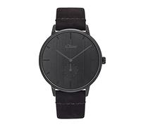 s.Oliver Wristwatch Men Quartz watch Analog, with Leather Strap, Black, 5 bar Waterproof, Comes in watches gift box, 2033497