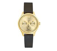 s.Oliver Wristwatch woman Quartz Watch Analog, with Leather Strap, Gold, 5 bar Waterproof, Multifunction, comes in Watch Gift box