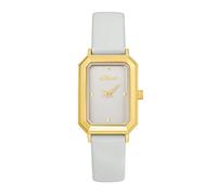 s.Oliver Wristwatch woman Quartz Watch Analog, with Leather Strap, White, 3 bar Waterproof, comes in Watch Gift box
